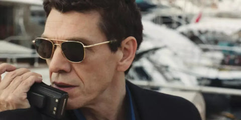 French actor and singer Marc Lavoine was seen wearing American Optical Original Pilot C1 BT CL GNG-P Gold 23K Polarised sunglasses in drama series "Crossing Lines" as Louis Daniel. Shop online now on Pretavoir