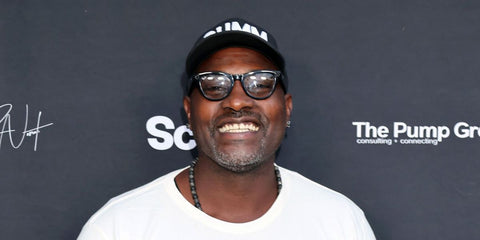 Sport analyst and former American football player Marcellus Wiley was seen wearing black Ray-Ban Meta Skyler Gen 2 RW4014 601/1M Photochromic Smart Glasses at The Pump Group VIP Summer Soiree in Beverly Hills, August 2025.
