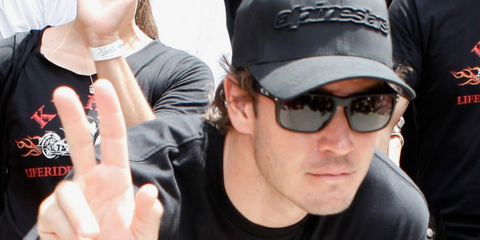 Actor Mark-Paul Gosselaar was seen wearing Oakley Holbrook OO9102 E8 sunglasses