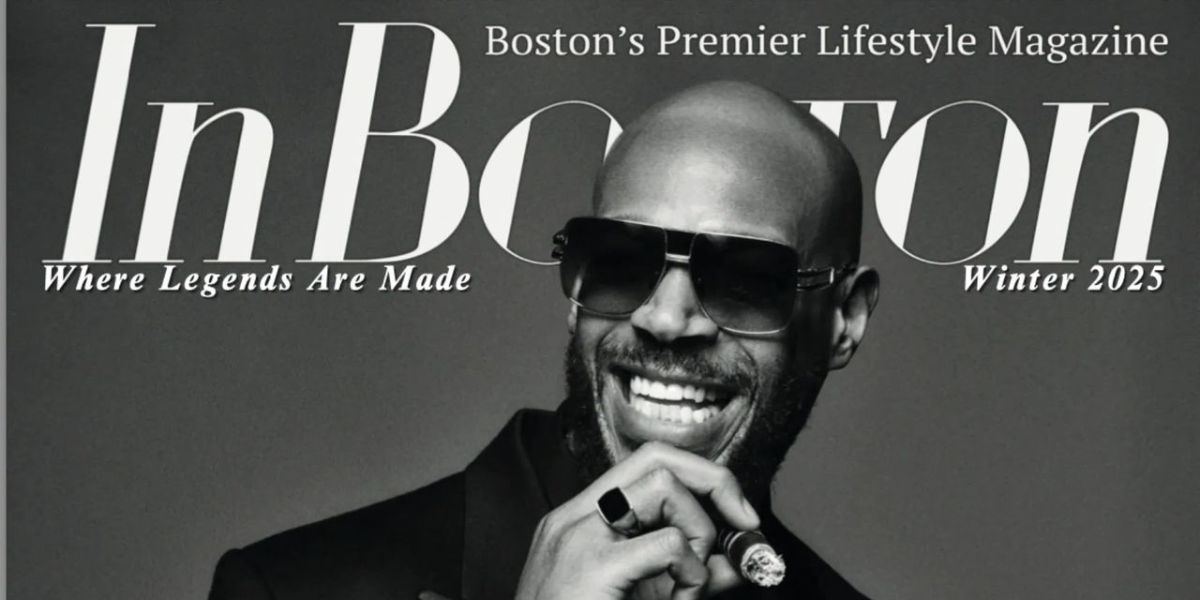 Actor Marlon Wayans was seen wearing black and gold Balmain 1914 BPS-103A sunglasses on the cover of In Boston magazine, Winter 2025 issue.