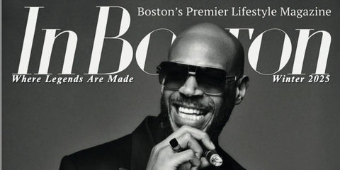 Actor Marlon Wayans was seen wearing black and gold Balmain 1914 BPS-103A sunglasses on the cover of In Boston magazine, Winter 2025 issue.
