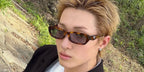 South Korean singer Martin of K-Pop group CORTIS was seen wearing tortoiseshell Prada PR B06S 15W03N sunglasses with purple lenses in his Instagram post, October 2025.