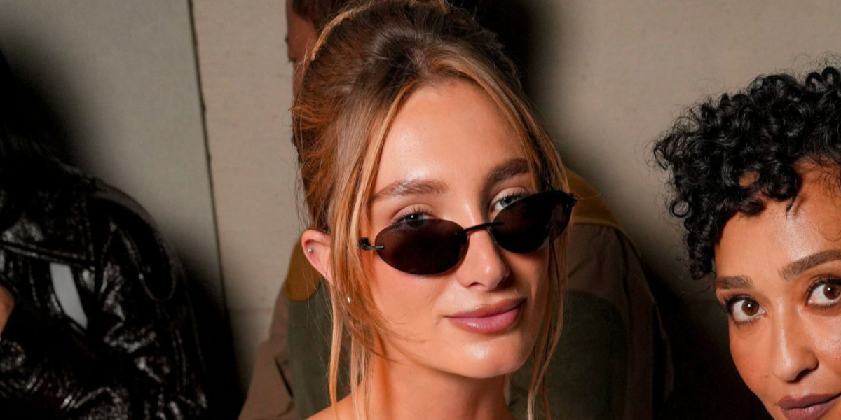 Cultural figure and showjumper Mathilde Pinault, daughter of Francois Pinault, was seen wearing black Balenciaga BB0179S 001 sunglasses at the Balenciaga Spring/Summer 2026 fashion show during Paris Fashion Week.