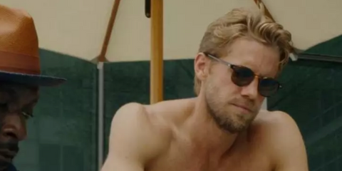 Actor Matt Barr was seen wearing brown Garrett Leight Hampton 2001 KHT/SFPCOF sunglasses in Blood & Treasure, season 2 episode 5, as Danny McNamara