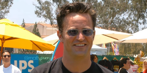 Matthew Perry is seen wearing Oliver Peoples Aero LA OV1245ST 5036/P1 Polarised at the 2004 Target A Time for Heroes Celebrity Carnival