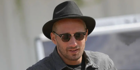 Matthias Schoenaerts is seen wearing the iconic Ray-Ban Clubmaster 3016 W0365 in black upon arriving at Venice Film Festival