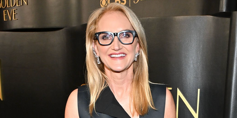 Best-selling author Mel Robbins was seen wearing Cutler and Gross 0772V2 B Black optical glasses at Golden Eve: The Golden Globes Honor Helen Mirren & Sarah Jessica Parker in Beverly Hills, January 2026