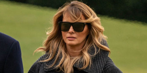 Melania Trump was seen wearing Saint Laurent Sun SL 1 Slim 001 sunglasses