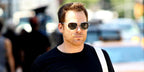 Actor Michael C. Hall was seen wearing Randolph Aviator Bright Chrome AF075 sunglasses with grey lenses in New York City, June 2014. Shop online now on Pretavoir