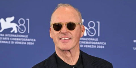 Michael Keaton wears Garrett Leight Hampton X 2082 TOF/PGN sunglasses at the Venice Film Festival 2024