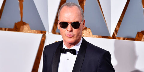 Michael Keaton wears Randolph Aviator Bright Chrome AF078 Polarised sunglasses at the Academy Awards