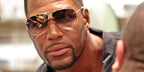 Michael Strahan was seen trying Dita Decade Two DRX 2082 B 18k Gold 20th Anniversary Limited Edition sunglasses on in an eyewear retail store