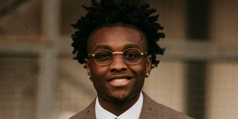 Rising actor Miles Caton was seen wearing gold Cartier CT0464O 004 round optical glasses during Paris Men's Fashion Week season Spring/Summer 2026. Shop online now on Pretavoir