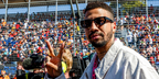 Fencing champion Miles Chamley-Watson was seen wearing black Saint Laurent SL 601 001 sunglasses at the F1 Australia Grand Prix 2024