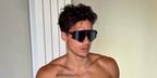 TV personality Miles Nazaire was seen wearing black Oakley Sutro Lite Sweep OO9465 03 Prizm sunglasses in his Instagram reel, July 2025. Shop online now on Pretavoir