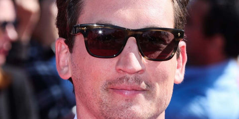 Miles Teller wears Garrett Leight Troubadour 2097 KOT/G15 sunglasses at the 'Top Gun: Maverick' movie premiere in San Diego