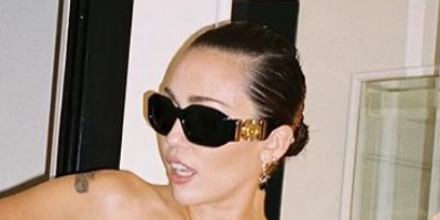 Miley Cyrus Versace sunglasses in Instagram picture 23/11/2023