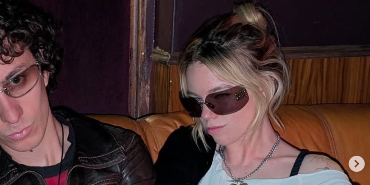 House of The Dragon actress Milly Alcock was seen wearing pale golf Miu Miu Rimless Runway MU 54YS ZVN20F sunglasses in her Instagram post