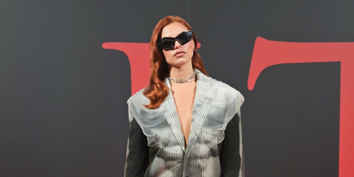 Spanish actress Mirela Balic was seen wearing black Givenchy Giv Cut GV40049I 02A at the Elite season 7 presentation at the Netflix headquarters in Tres Cantos, Spain, in October 2023.
