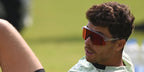 New Zealand cricketer Mitchell Santner was seen wearing transparent Oakley Stunt Devil OO9517 10 Prizm sunglasses ahead of the ICC Men's T20 World Cup India & Sri Lanka 2026, facing Afghanistan.