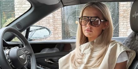 Saint Laurent Sun SL 596 Dune 003 - As Seen On Olivia Attwood & Molly Mae Hague