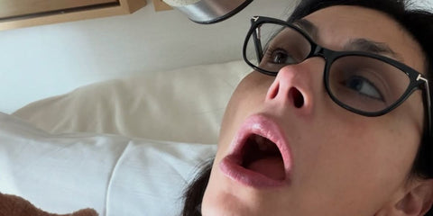 Actress Morena Baccarin was seen wearing black Tom Ford TF5986-B 001 Blue Control optical glasses in her Instagram post, November 2025.