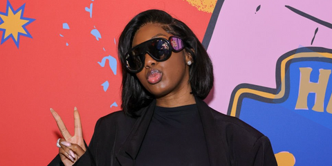 Ms Banks was seen wearing black Loewe x Paula's Ibiza LW40108I 01C sunglasses with Silver Mirror at the launch of Heinz x Morley's pop-up at The Standard, London in August 2023. Shop online now on Pretavoir