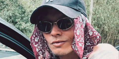 Turkish actor Murat Ceylan was seen wearing Ray-Ban RB 3734 001/3R Polarised sunglasses in Dominican Republic, shared through his Instagram post in March 2025.