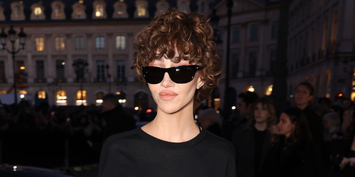 Photographer and filmmaker Nadia Lee Cohen was seen wearing black Tom Ford Anders-02 TF1363 01A sunglasses at the Tom Ford Fall/Winter 2026 fashion show during Paris Fashion Week
