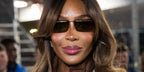 Naomi Campbell was seen wearing gold Prada PR C53S 5AK70G sunglasses at the F1 Grand Prix of Las Vegas 2025.