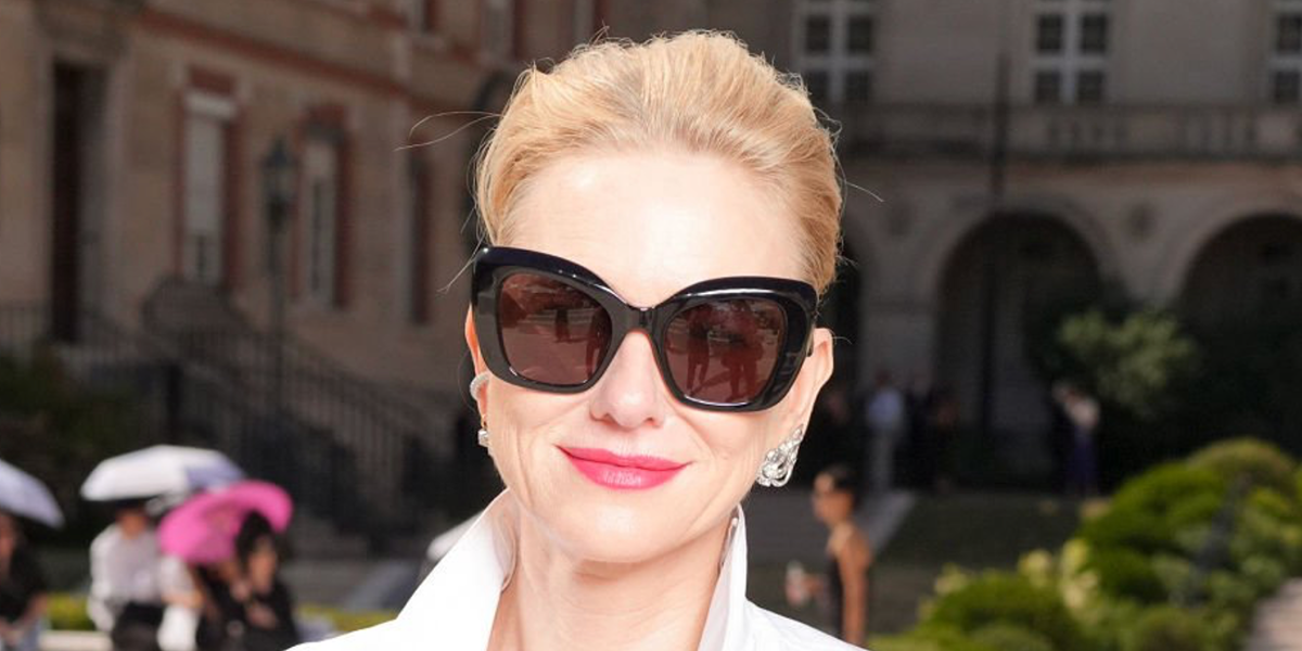 Naomi Watts was seen wearing black Balenciaga BB0503S 001 Diva Butterfly sunglasses at the Balenciaga Haute Couture Fall/Wi