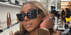 Television personality NeNe Leakes of the Real Housewives of Atlanta was seen wearing black Saint Laurent Sun Blaze SL M119 001 sunglasses in her Instagram post, March 2023.