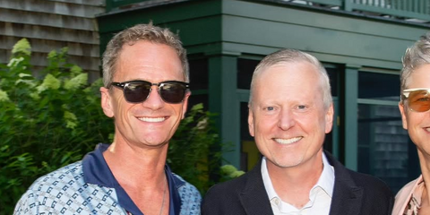 Neil Patrick Harris wears Garrett Leight Elkgrove 4036 BK-S/GRY sunglasses to an event by God's Love We Deliver