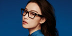 Global ambassador Ni Ni was seen modeling black Gucci GG1476OK 001 square optical glasses in the Gucci Fall/Winter 2023 eyewear campaign