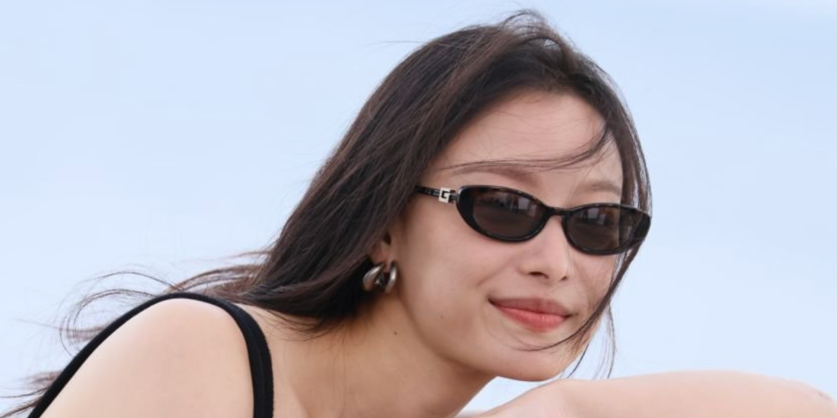 Ni Ni was seen wearing black Gucci GG1680S 001 cat eye sunglasses with G details to attend the 'Bound In Heaven' photo call during 2024 San Sebastian Film Festival in Spain