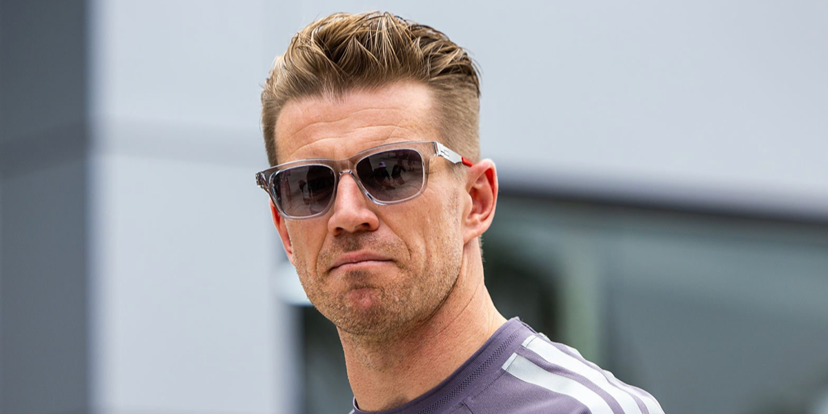 Nico Hulkenberg of Germany wore transparent ic! berlin Sun Gabriel Sky Grey sunglasses at the F1 Bahrain Grand Prix in Malaysia, October 2026.