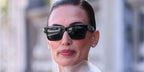 Spanish model and host Nieves Alvarez was seen wearing black Saint Laurent SL 732 Vadim 001 square sunglasses at the 74th San Sebastian Film Festival, September 2026.