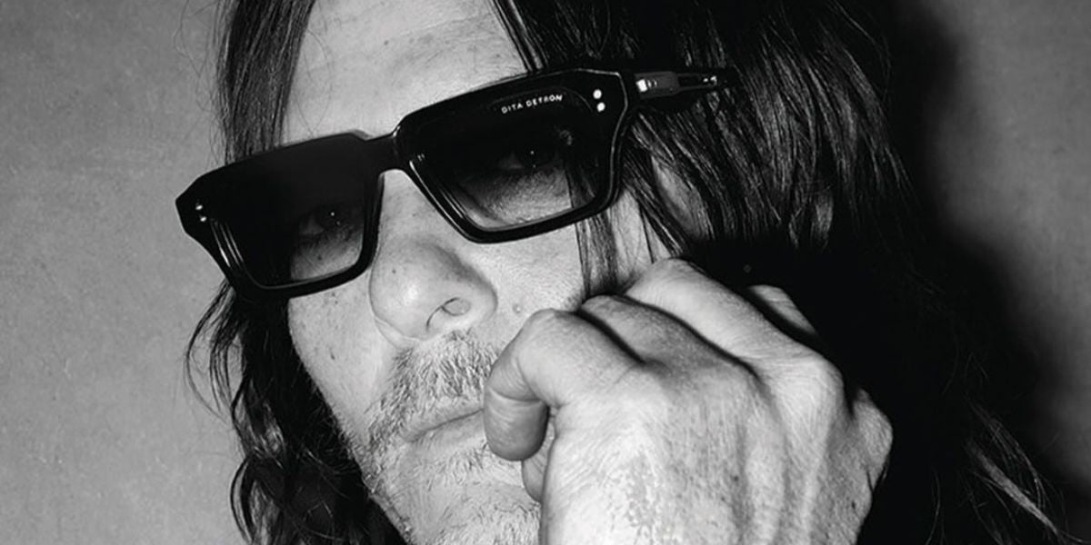 Norman Reedus was seen wearing black Dita Detron DTS 459 02 sunglasses in a Zoom Magazine feature, May 2025.