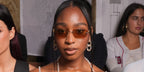 Normani wears Cartier Panthere CT0430S 003 sunglasses to Moschino Spring/Summer 2025 fashion show in Milan