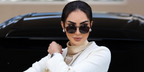 Egyptian-Lebanese actress was seen wearing matte black Saint Laurent SL 309 M 001 sunglasses in her Instagram post