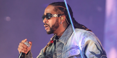 Omarion was seen wearing transparent grey Versace 4361 311/6G Medusa Biggie sunglasses during The Millennium Tour in Los Angeles, March 2025. Shop online now on Pretavoir