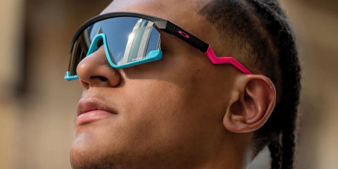 Basketball player Paolo Banchero was seen wearing black, pink, and light blue Oakley BXTR OO9280 05 Prizm sunglasses in his Instagram post, May 2023. Shop online now on Pretavoir