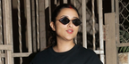 Bollywood actress Parineeti Chopra was seen wearing black Saint Laurent Sun SL 302 Lisa 002 diamond-shaped sunglasses in Mumbai, November 2023