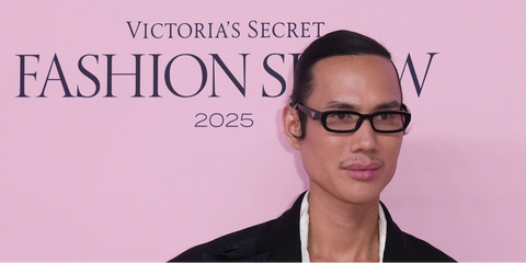 Celebrity makeup artist Patrick Ta was seen wearing black Prada PR B06S 16K08N Blue Control sunglasses at the Victoria's Secret Fashion Show 2025 Pink Carpet. Shop online now on Pretavoir
