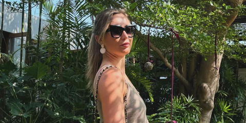 Spanish tennis player Paula Badosa was seen wearing black Dita Telemaker DTS704 01 sunglasses in Thailand, shared through her Instagram post in January 2024.