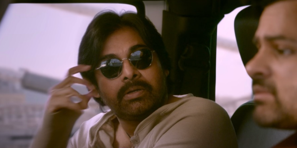 Pawan Kalyan was seen wearing Ray-Ban Round Metal RB 3447 9229/B1 sunglasses