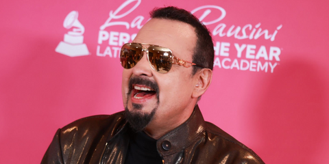Mexican-American singer Pepe Aguilar was seen wearing Versace 2255 1002/03 aviator sunglasses with Gold Plated Lens at  The Latin Recording Academy's 2023 Person of the Year Gala Honoring Laura Pausini in Seville, Spain, November 2023.