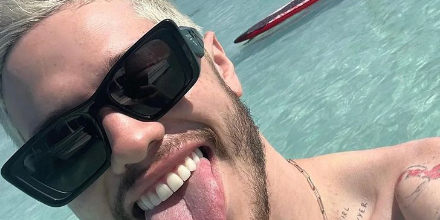 Prada PR 08YS 1AB5S0 Symbole Sunglasses - As Seen On Pete Davidson & Eiza Gonzalez
