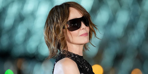 Emily In Paris actress Philippine Leroy-Beaulieu was seen wearing Gucci GG2174S 001 shield sunglasses at the Grand Dîner du Louvre, March 2026.