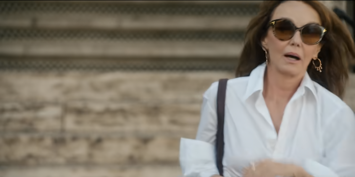 French actress Philippine Leroy-Beaulieu was seen wearing tortoiseshell Tom Ford Icon Collection TF1251 52F sunglasses in Emily in Paris season 5, episode 1 as Sylvie Grateau